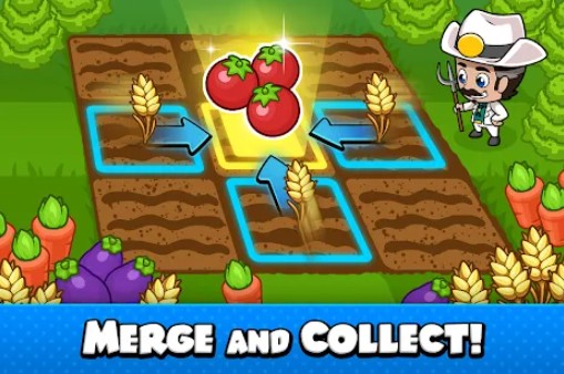 idle farm tycoon merge crops MOD APK Android