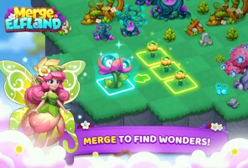merge elfland magic merging and matching game MOD APK Android