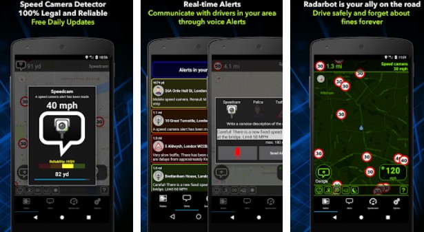 radarbot free speed camera detector and speedometer MOD APK Android