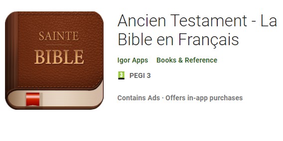 ancien testament la bible en français