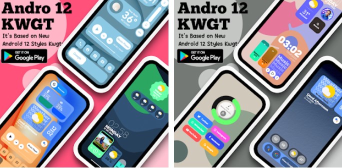 andro 12 kwgt MOD APK Android