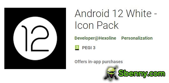 android 12 white icon pack