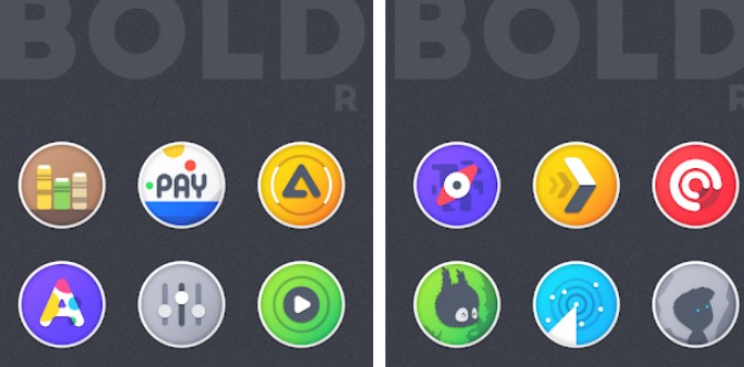 boldr icon pack MOD APK Android
