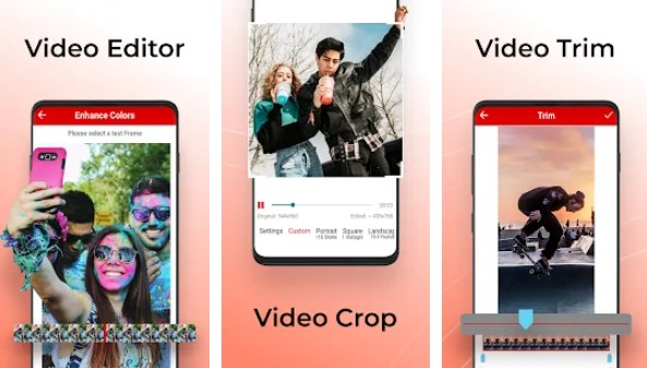 crop and trim video editor vvideo crop cut  and trim MOD APK Android