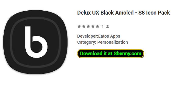 delux ux black amoled s8 icon pack