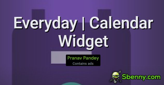 everyday calendar widget