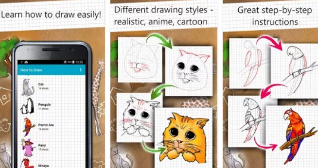 how to draw easy lessons MOD APK Android