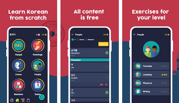 learn korean beginners MOD APK Android