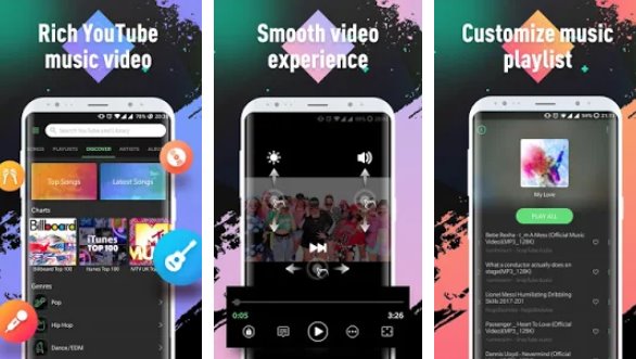 lark player youtube music and free mP3 top player MOD APK Android