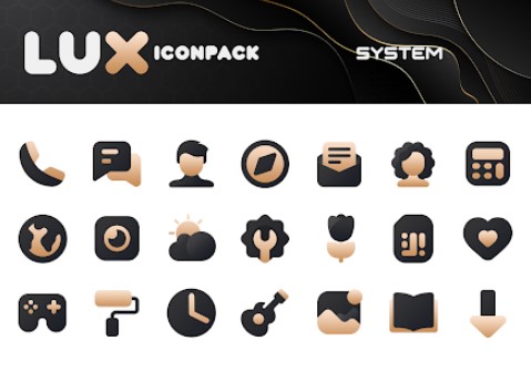 lux gold iconpack MOD APK Android