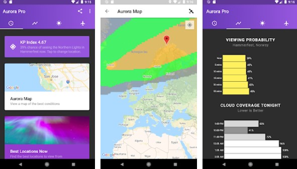 my aurora forecast pro aurora borealis alerts MOD APK Android