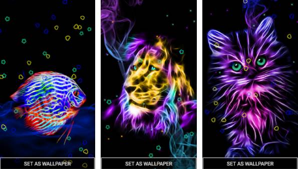 neon animals wallpaper moving backgrounds MOD APK Android