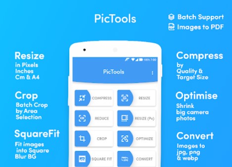 pictools batch crop resize compress crop multiple MOD APK Android