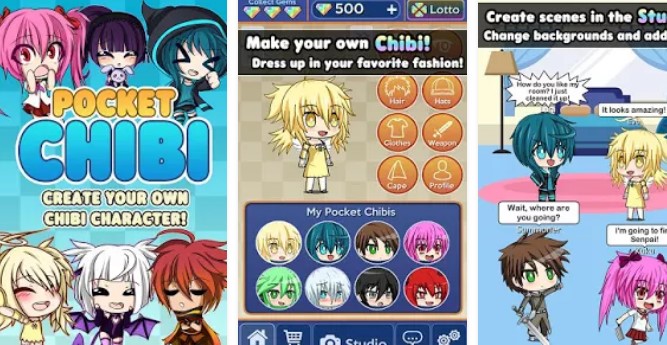 pocket chibi anime Dress up MOD APK Android