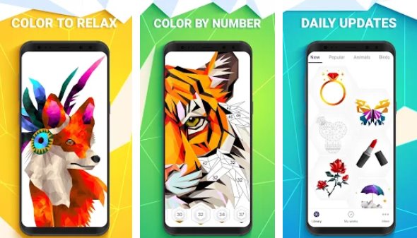 polygon color by number MOD APK Android