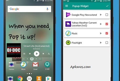 popup widget 3 APK Android