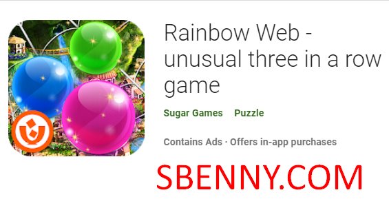 rainbow web unusual three in a row game