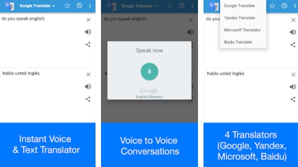 speak to voice translator MOD APK Android