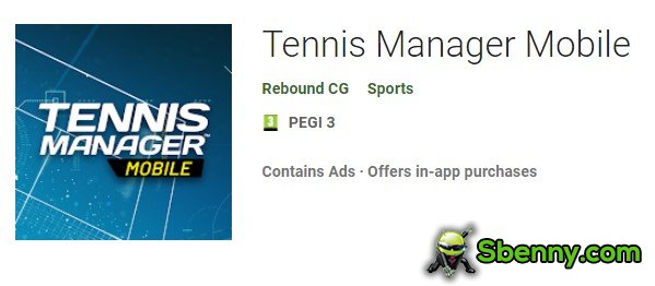 tennis manager mobile