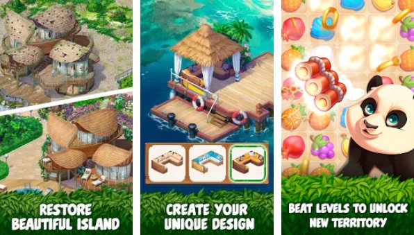 tropical forest match 3 story MOD APK Android