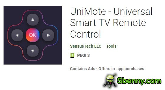 uniMote universal smart tv remote control