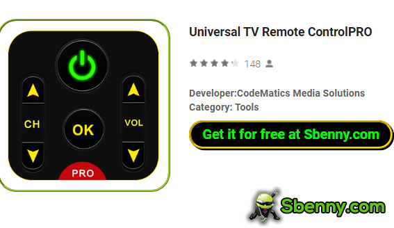 universal tv remote controlpro