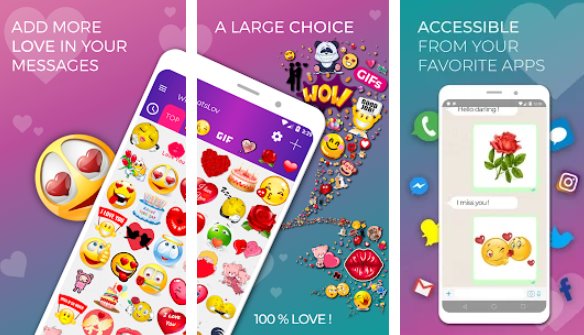whatslov love stickers emoji gif wastickerapps MOD APK Android