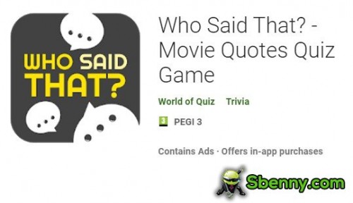 Who Said That? - Movie Quotes Quiz Game MOD APK