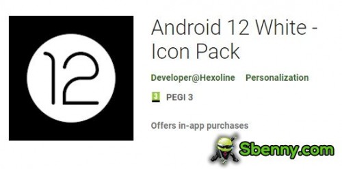 Android 12 White - Icon Pack MOD APK