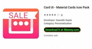 Card UI - Material Cards Icon Pack
